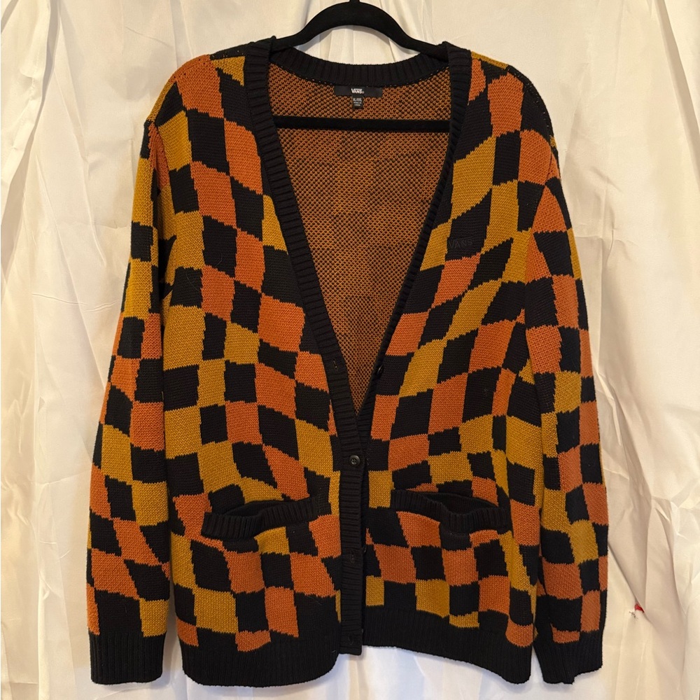 Vans Black and Orange Knit Sweater